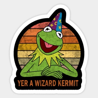 Yer A Wizard Kermit Sticker